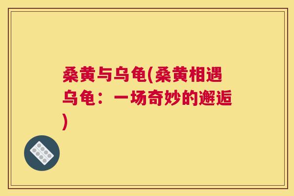 桑黄与乌龟(桑黄相遇乌龟:一场奇妙的邂逅) 桑黄与乌龟(桑黄相遇乌龟:一场奇妙的邂逅)
