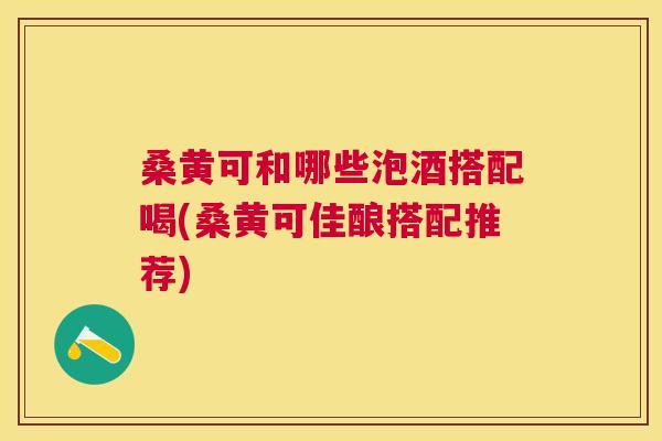 桑黄可和哪些泡酒搭配喝(桑黄可佳酿搭配推荐) 桑黄可和哪些泡酒搭配喝(桑黄可佳酿搭配推荐)