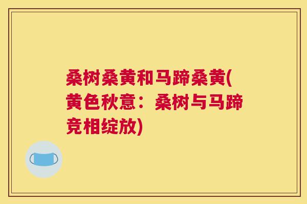 桑树桑黄和马蹄桑黄(黄色秋意:桑树与马蹄竞相绽放) 桑树桑黄和马蹄桑黄(黄色秋意:桑树与马蹄竞相绽放)