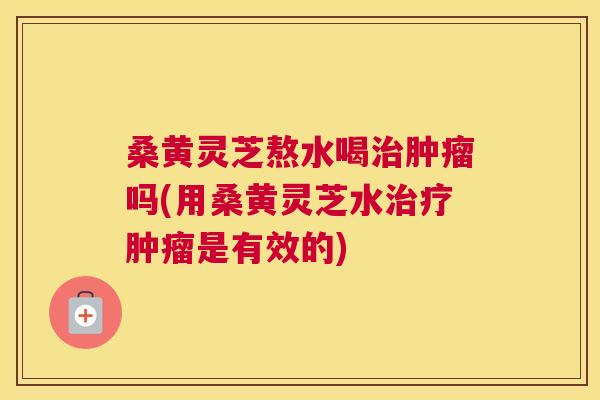 桑黄灵芝熬水喝吗(用桑黄灵芝水是有效的) 桑黄灵芝熬水喝吗(用桑黄灵芝水是有效的)