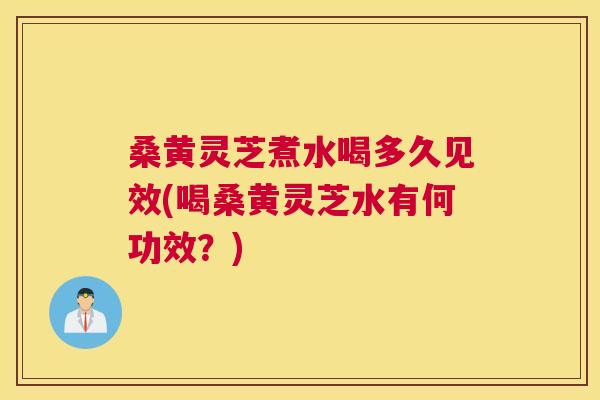 桑黄灵芝煮水喝多久见效(喝桑黄灵芝水有何功效?) 桑黄灵芝煮水喝多久见效(喝桑黄灵芝水有何功效?)