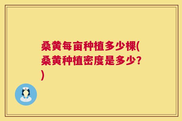 桑黄每亩种植多少棵(桑黄种植密度是多少？)