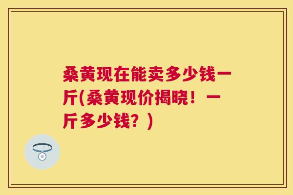 桑黄现在能卖多少钱一斤(桑黄现价揭晓！一斤多少钱？)