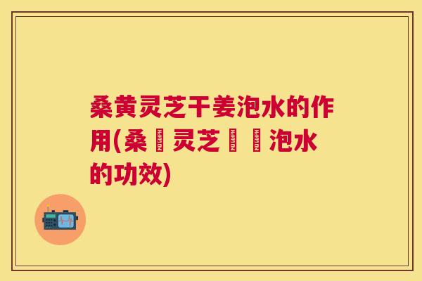 桑黄灵芝干姜泡水的作用(桑黃灵芝幹薑泡水的功效)