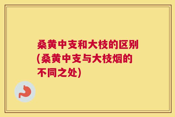 桑黄中支和大枝的区别(桑黄中支与大枝烟的不同之处)