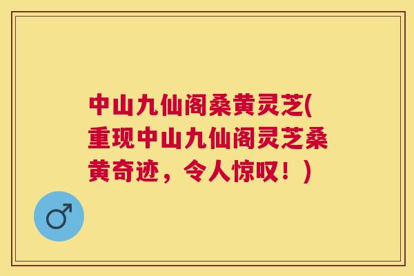 中山九仙阁桑黄灵芝(重现中山九仙阁灵芝桑黄奇迹，令人惊叹！)