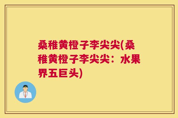 桑稚黄橙子李尖尖(桑稚黄橙子李尖尖：水果界五巨头)