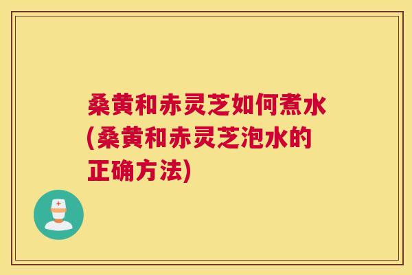 桑黄和赤灵芝如何煮水(桑黄和赤灵芝泡水的正确方法)