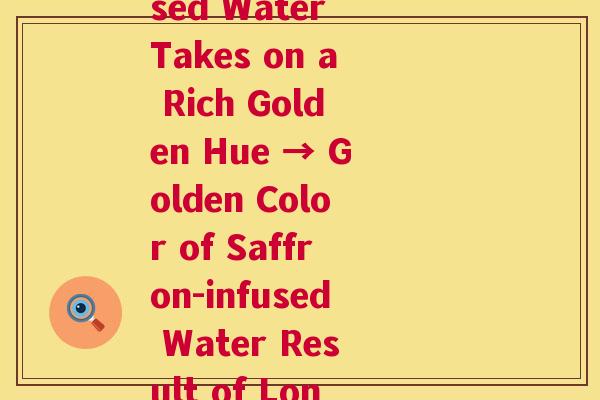 桑黄熬的水颜色(Saffron-infused Water Takes on a Rich Golden Hue → Golden Color of Saffron-infused Water Result of Long Boiling Process)