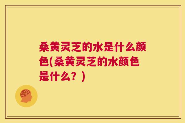 桑黄灵芝的水是什么颜色(桑黄灵芝的水颜色是什么？)