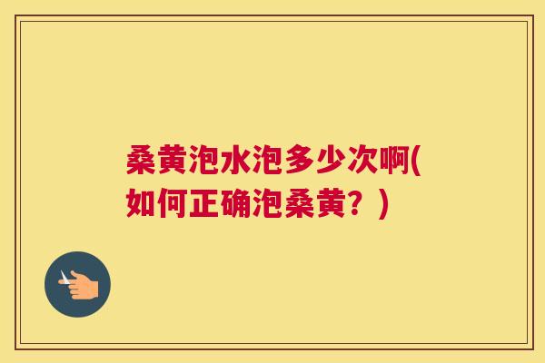 桑黄泡水泡多少次啊(如何正确泡桑黄？)
