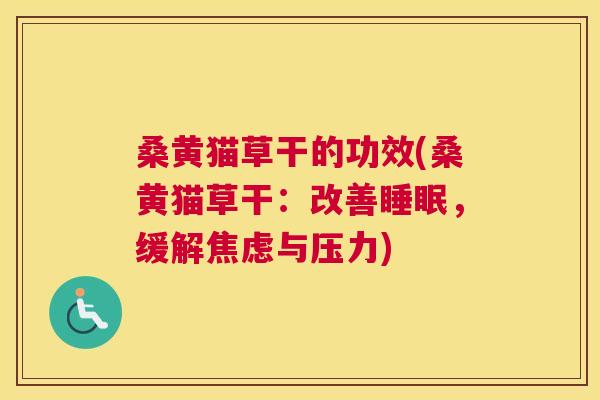 桑黄猫草干的功效(桑黄猫草干：改善，缓解与压力)
