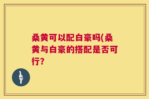 桑黄可以配白豪吗(桑黄与白豪的搭配是否可行？