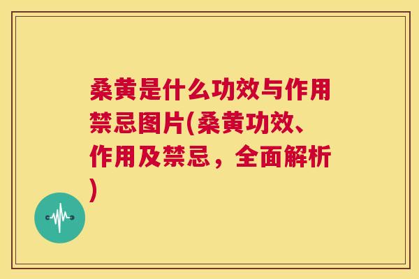 桑黄是什么功效与作用禁忌图片(桑黄功效、作用及禁忌，全面解析)