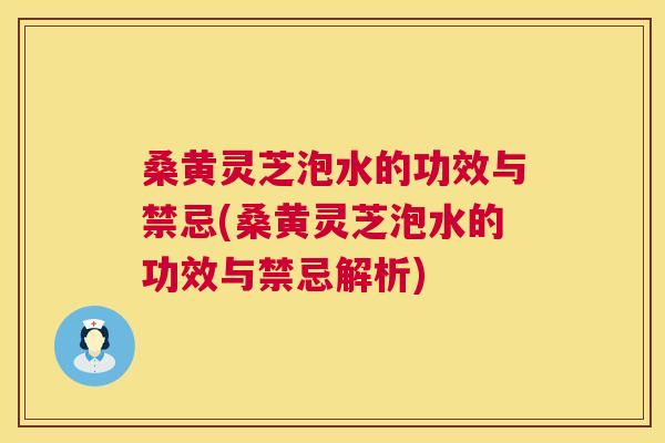 桑黄灵芝泡水的功效与禁忌(桑黄灵芝泡水的功效与禁忌解析)