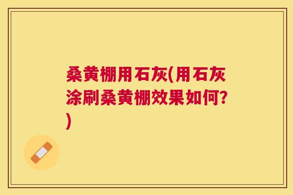 桑黄棚用石灰(用石灰涂刷桑黄棚效果如何？)