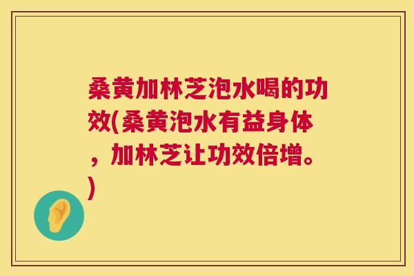 桑黄加林芝泡水喝的功效(桑黄泡水有益身体，加林芝让功效倍增。)