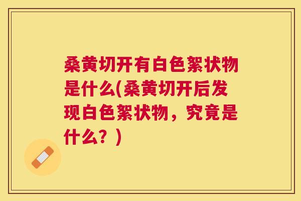 桑黄切开有白色絮状物是什么(桑黄切开后发现白色絮状物，究竟是什么？)