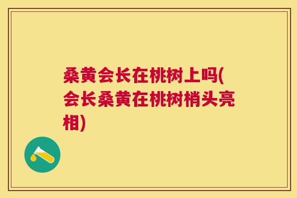桑黄会长在桃树上吗(会长桑黄在桃树梢头亮相)