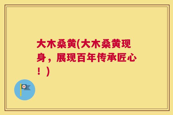 大木桑黄(大木桑黄现身，展现百年传承匠心！)