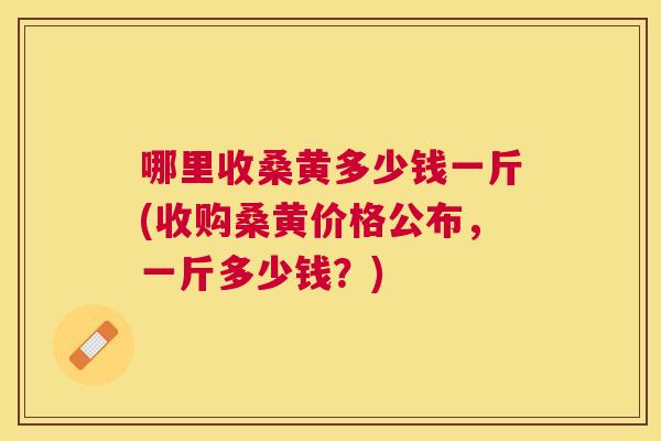 哪里收桑黄多少钱一斤(收购桑黄价格公布，一斤多少钱？)