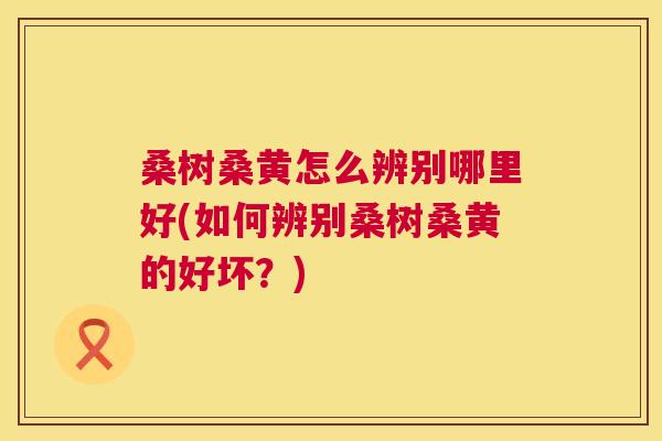 桑树桑黄怎么辨别哪里好(如何辨别桑树桑黄的好坏？)