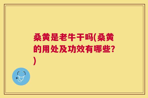 桑黄是老牛干吗(桑黄的用处及功效有哪些？)