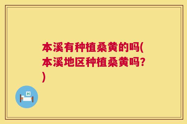 本溪有种植桑黄的吗(本溪地区种植桑黄吗？)