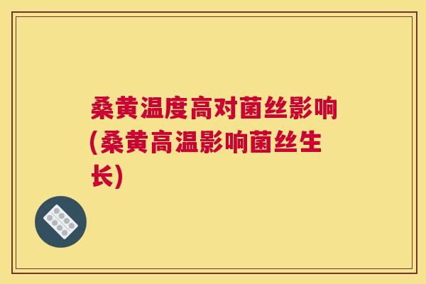桑黄温度高对菌丝影响(桑黄高温影响菌丝生长)