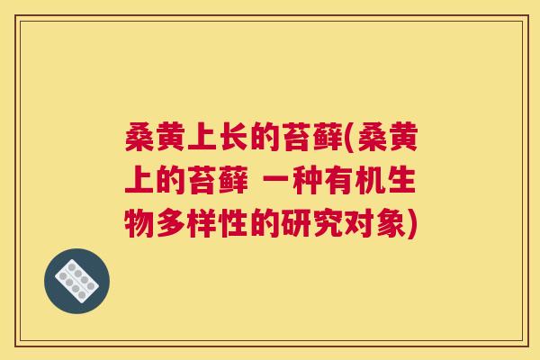 桑黄上长的苔藓(桑黄上的苔藓 一种有机生物多样性的研究对象)