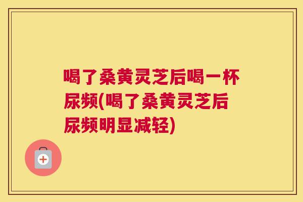 喝了桑黄灵芝后喝一杯尿频(喝了桑黄灵芝后尿频明显减轻)