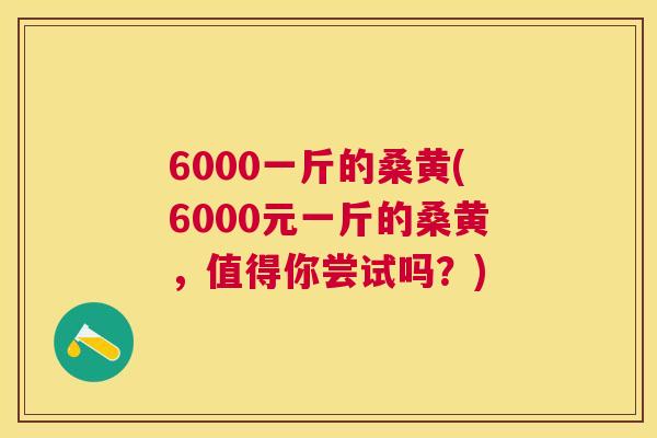 6000一斤的桑黄(6000元一斤的桑黄，值得你尝试吗？)