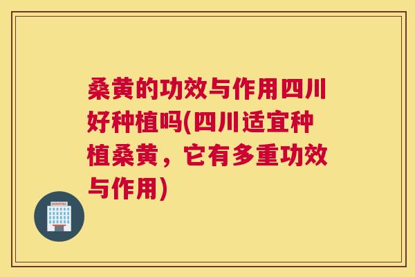 桑黄的功效与作用四川好种植吗(四川适宜种植桑黄，它有多重功效与作用)