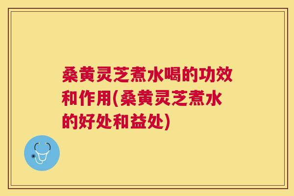 桑黄灵芝煮水喝的功效和作用(桑黄灵芝煮水的好处和益处)