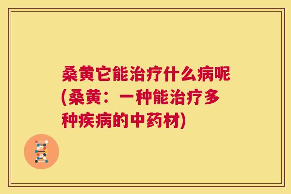 桑黄它能什么呢(桑黄:一种能多种的材) 桑黄它能什么呢(桑黄:一种能多种的材)