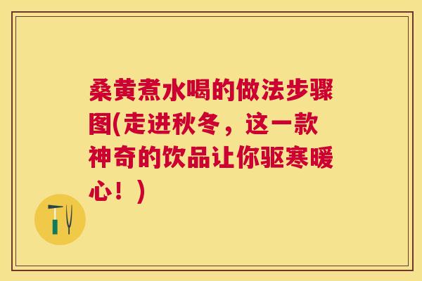 桑黄煮水喝的做法步骤图(走进秋冬，这一款神奇的饮品让你驱寒暖心！)