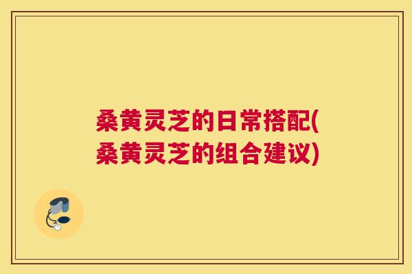 桑黄灵芝的日常搭配(桑黄灵芝的组合建议)