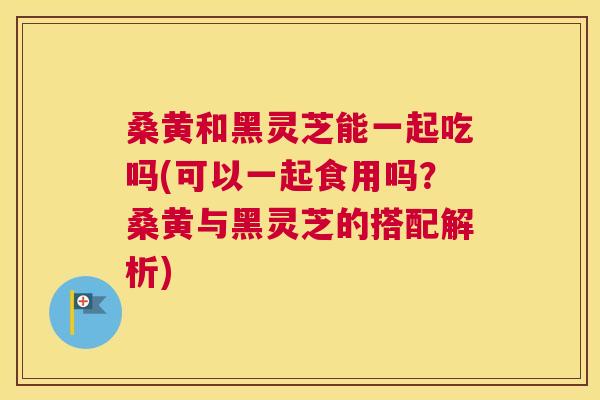 桑黄和黑灵芝能一起吃吗(可以一起食用吗？桑黄与黑灵芝的搭配解析)