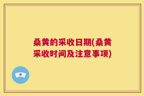 桑黄的采收日期(桑黄采收时间及注意事项)