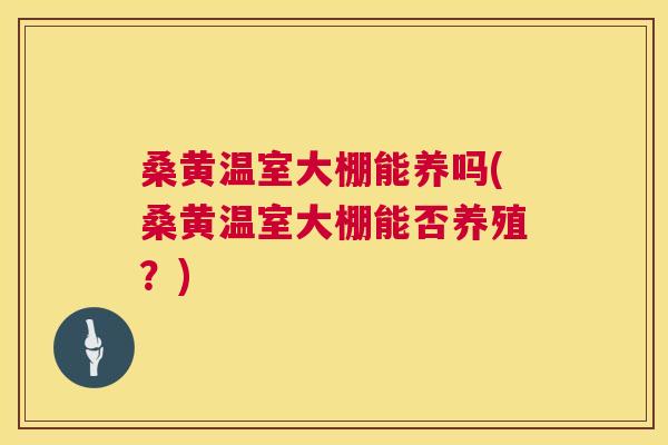 桑黄温室大棚能养吗(桑黄温室大棚能否养殖？)
