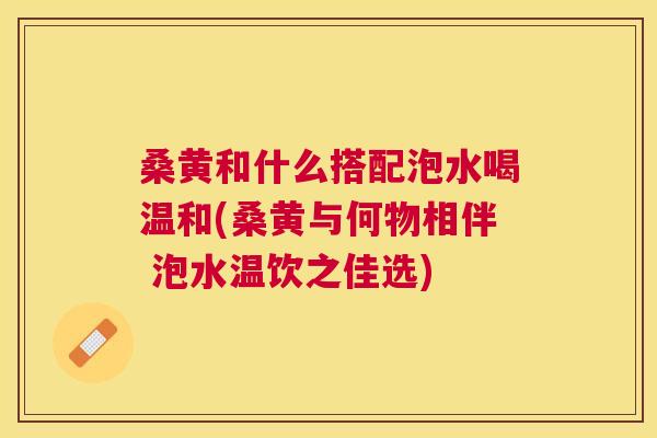 桑黄和什么搭配泡水喝温和(桑黄与何物相伴 泡水温饮之佳选)
