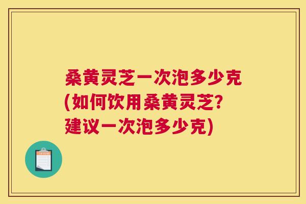桑黄灵芝一次泡多少克(如何饮用桑黄灵芝？建议一次泡多少克)
