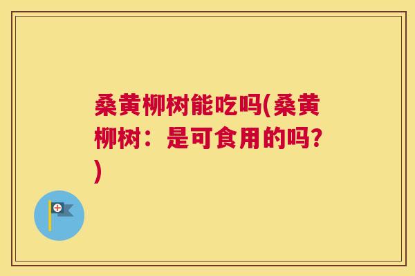 桑黄柳树能吃吗(桑黄柳树：是可食用的吗？)
